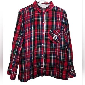 VICTORIA'S SECRET Plaid Pajama Tops size Medium